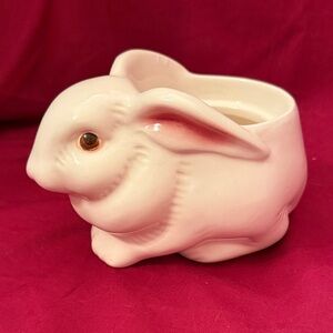 Avon Bunny Rabbit Ceramic Decor Planter or Candle Holder